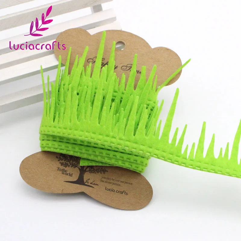 Green style 3 Lucia crafts 2y/lot Трава цветок стиль кружева ленты ручной работы кружевная отделка одежды шитье «сделай сам» материал вечерние аксессуары Q0803 - Цвет: Green style 3