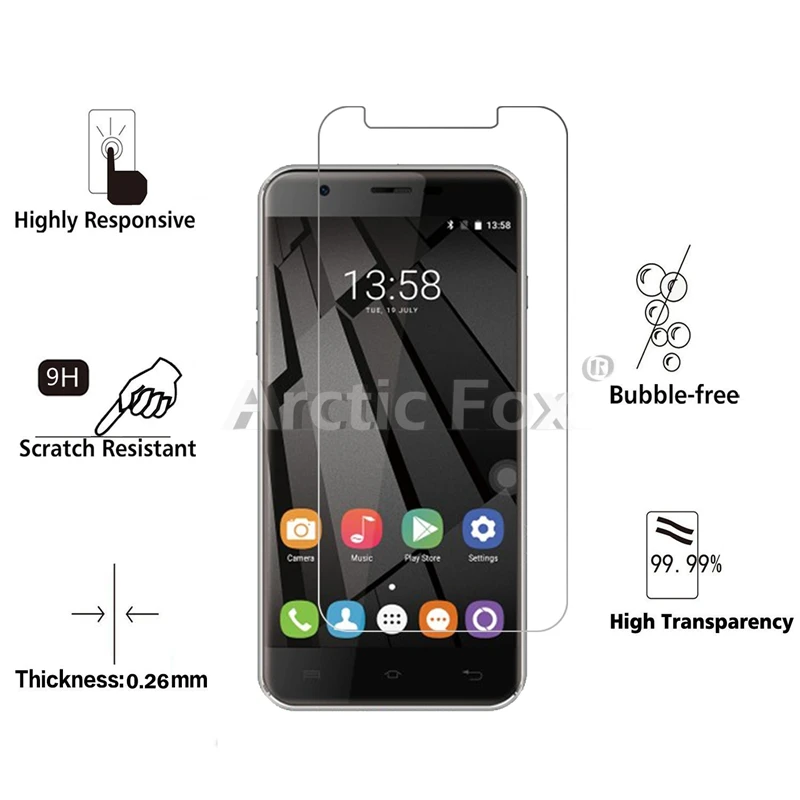 5 шт./лот закаленное Стекло для Oukitel U7 Max Экран протектор Защитная пленка