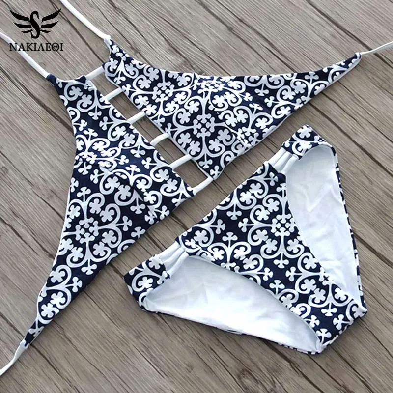 Женский купальник бикини с высокой горловиной Raintropical пляжный вырезом на шее