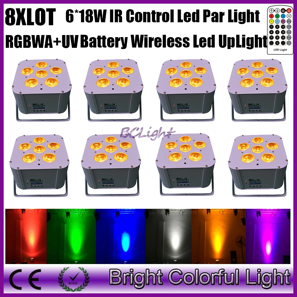 2016 новейший дизайн DJ Par Uplight аккумуляторная беспроводная батарея DMX Powered lights 6в1 RGBAW