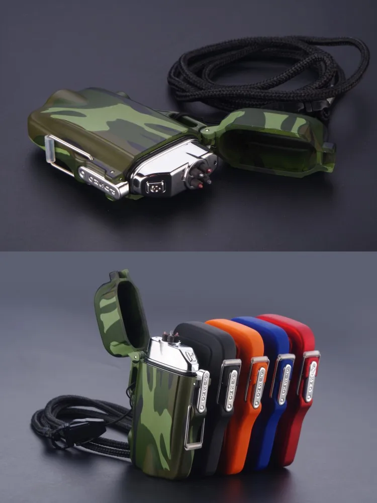 Плазменная USB Зажигалка, водонепроницаемая перезаряжаемая электронная сигарета, камуфляжная плазменная зажигалка, открытая сигарета, курительная зажигалка