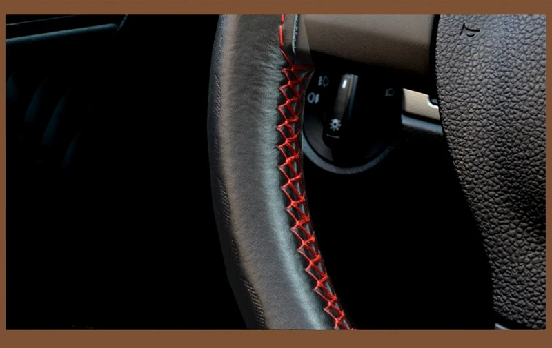 Натуральная Кожа DIY авто чехлы на руль 38 см рутиловая оплетка рулевая игла и резьба аксессуары для интерьера 36 см 38 см 40 см