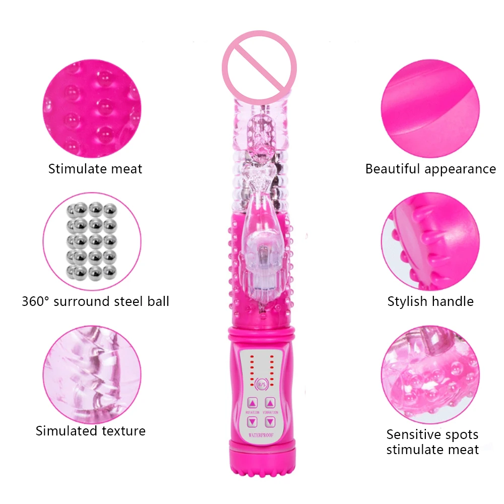 Реалистичный фаллоимитатор кролик вибратор для женщин Пенис Вибратор массажер