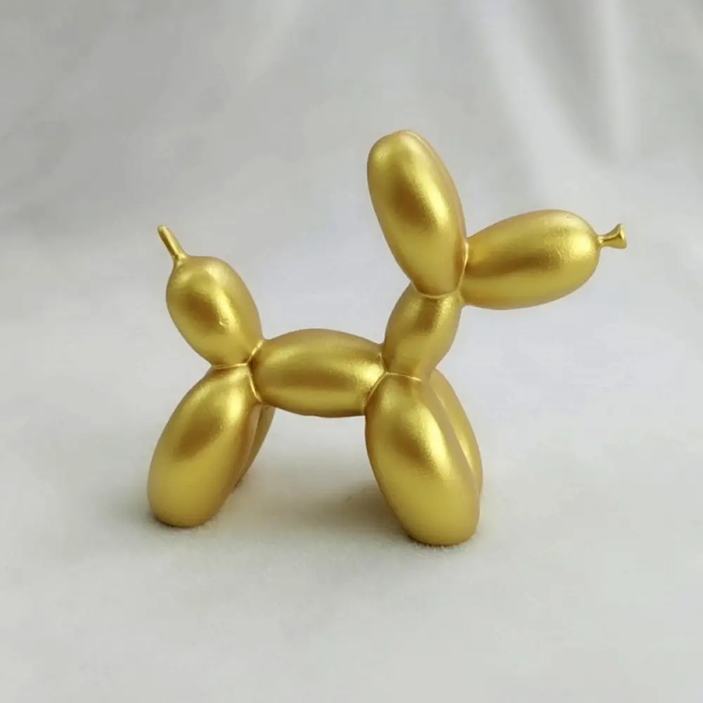 gold Милый маленький воздушный шар для собак, изделия из смолы, скульптура, подарки, модный торт, выпечка, украшения для дома, вечерние, десерт, настольный орнамент - Color: gold