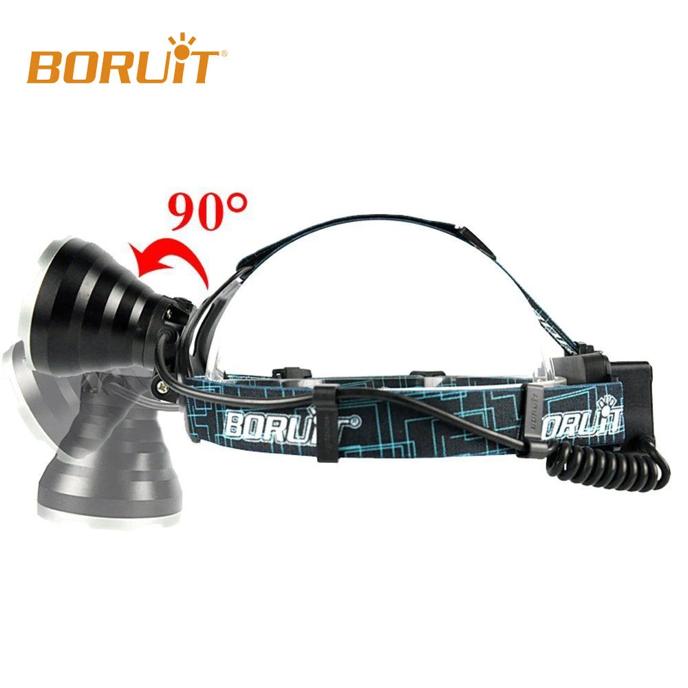 Налобный фонарь BORUiT 6000lm Smart B10 светодиодный 3 режима для охоты кемпинга рыбалки
