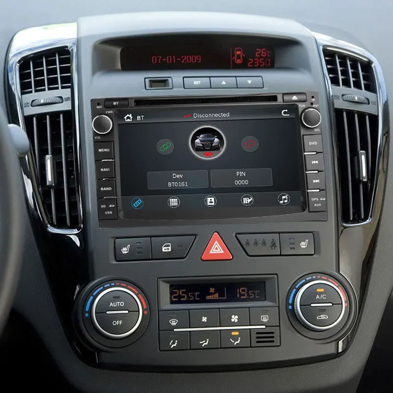 Автомагнитола 2 din автомобильный DVD плеер мультимедийный для Kia Ceed 2010 2011 2012 Venga GPS