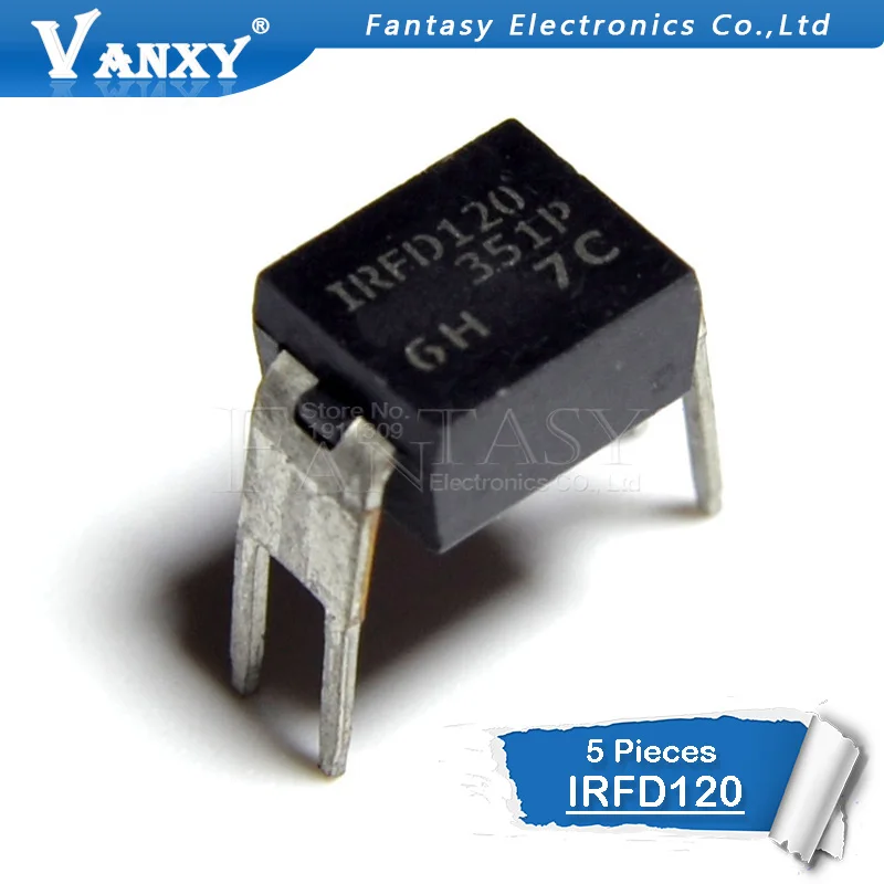5 шт. IRFD120 DIP4 IRFD120PBF DIP 4 IRF120 новый оригинальный|Интегральные схемы| |