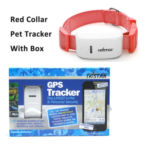 Бренд TKSTAR Глобальный Locator реального времени Pet gps трекер для собаки кошки, собака/кошка gps воротник отслеживания - Цвет: Red with box