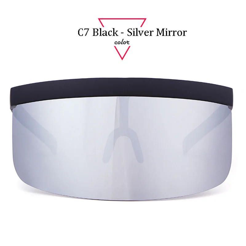 C7 Silver Mirror ALOZ MICC, женские солнцезащитные очки, Непродуваемые, Ретро стиль, для мужчин, защитный козырек, плоский верх, капюшон, очки, Q439 - Цвет линз: C7 Silver Mirror