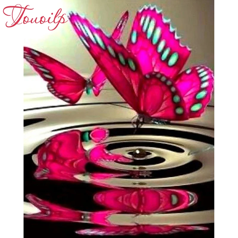 

100% Full 5D Diy Daimond Painting "Rose Butterflies" 3D Diamond Painting Round/Square Rhinestones Diamant Painting Embroidery