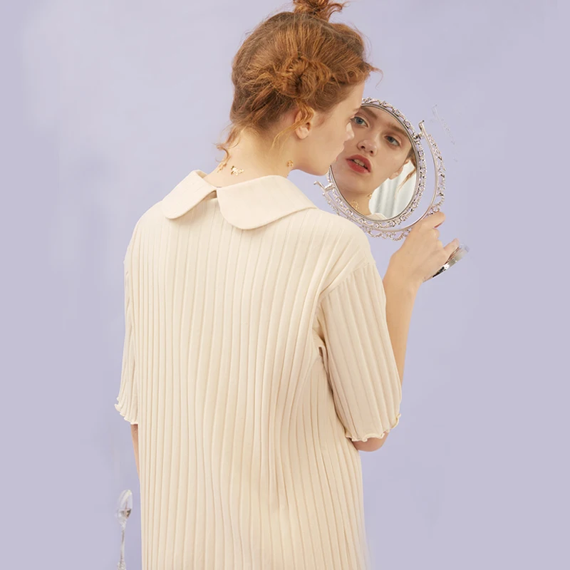 Женское Свободное платье с коротким рукавом оригинальное дизайнерское бантом и