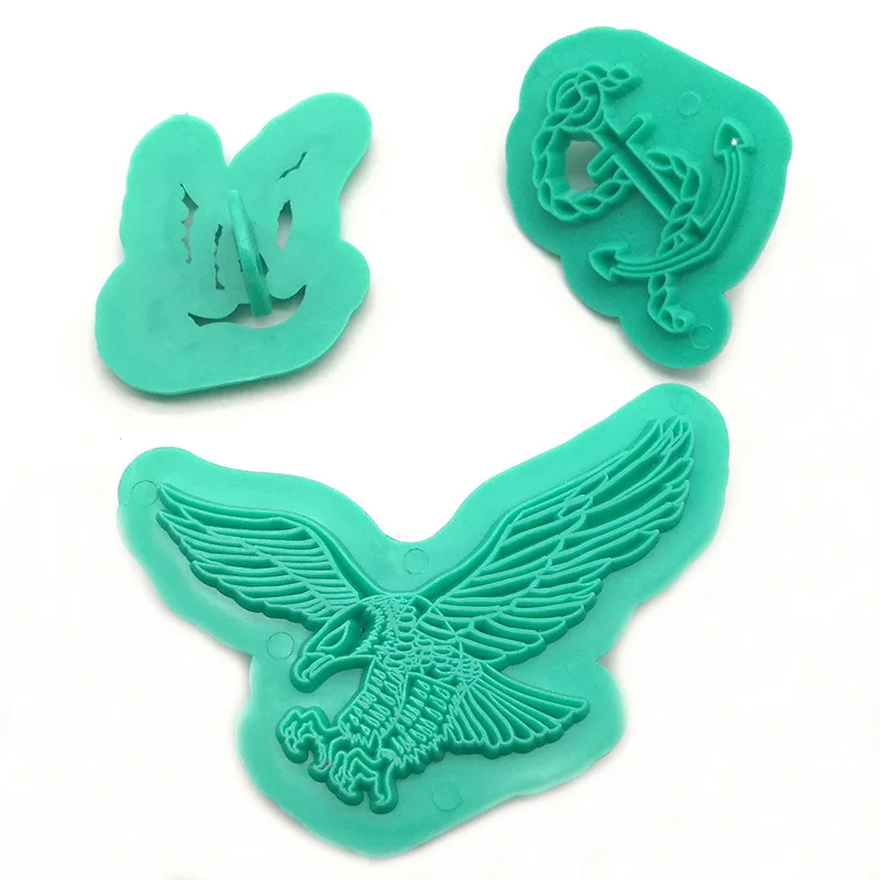 3 шт. формочки для печенья Eagle Peace Dove Sea Fondant тиснение инструменты резки торта|cake