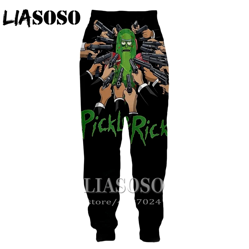 4 LIASOSO, 3d принт, для мужчин и женщин, мультфильм, полная длина, спортивные штаны, животные, Рик Морти, зимние штаны, аниме, мариновка, забавные, брюки E244 - Цвет: 4