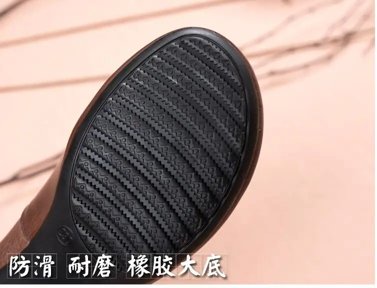 RUSHIMAN Vintage Flat Shoes Women Spring new Genuine Leather Soft Ballet Flats comfortable Casual Pregnant Women Shoes