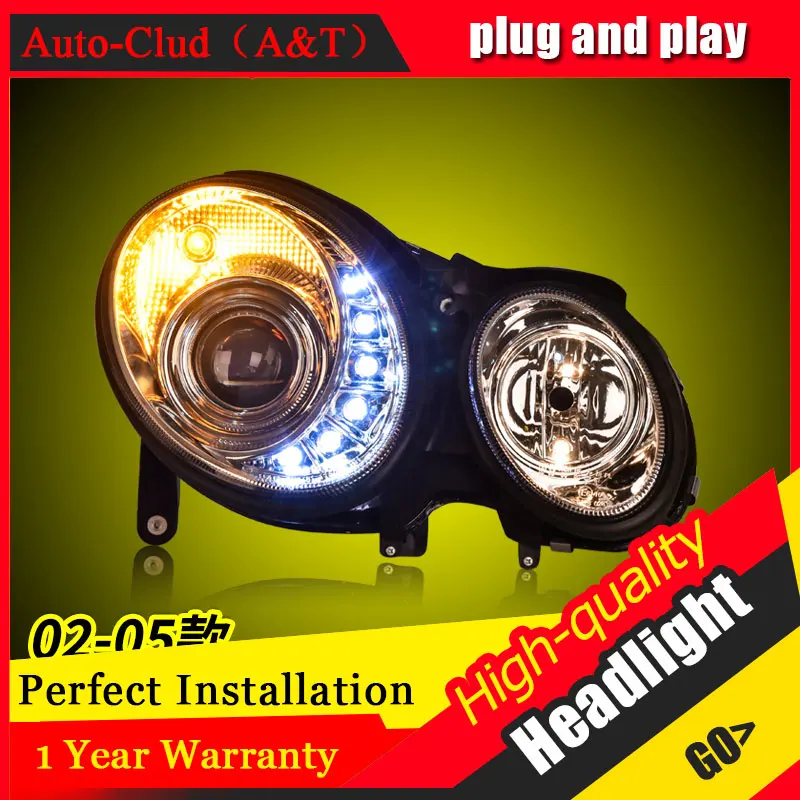 Авто Clud автомобильный Стайлинг для Benz E серии W211 фары головной лампы СИД DRL