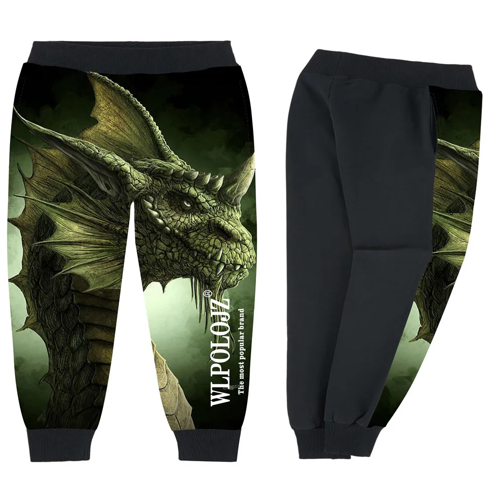 Шаровары для мальчиков спортивные штаны с принтом динозавра осенне зимние