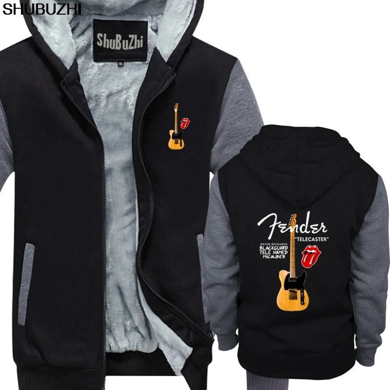black grey Keith Richards Guitar Black Guard Tele Micawber толстовка мужская зимняя Толстовка модный бренд с капюшоном топы sbz1311 - Цвет: black grey