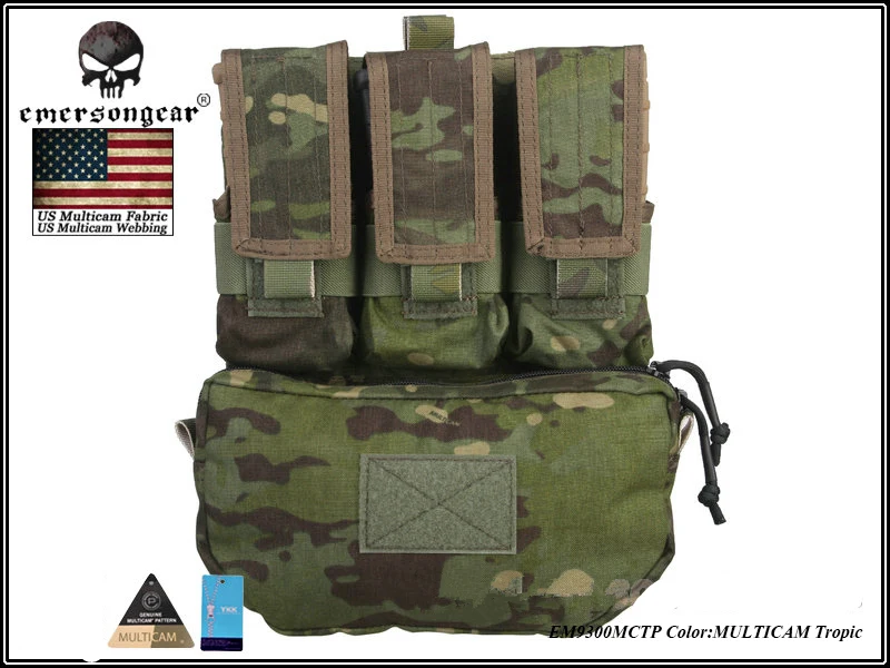 MCTP EmersonGear штурмовая задняя панель тактический MOLLE жилет патроны перевозчик сумка набор панель для охоты жилеты - Цвет: MCTP
