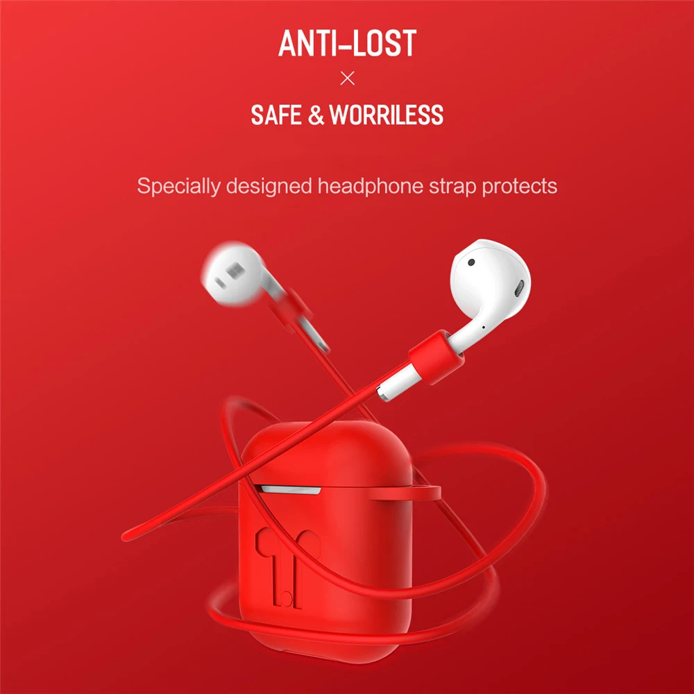 Мягкий силиконовый чехол для наушников с крюком гарнитура airpods противоударный