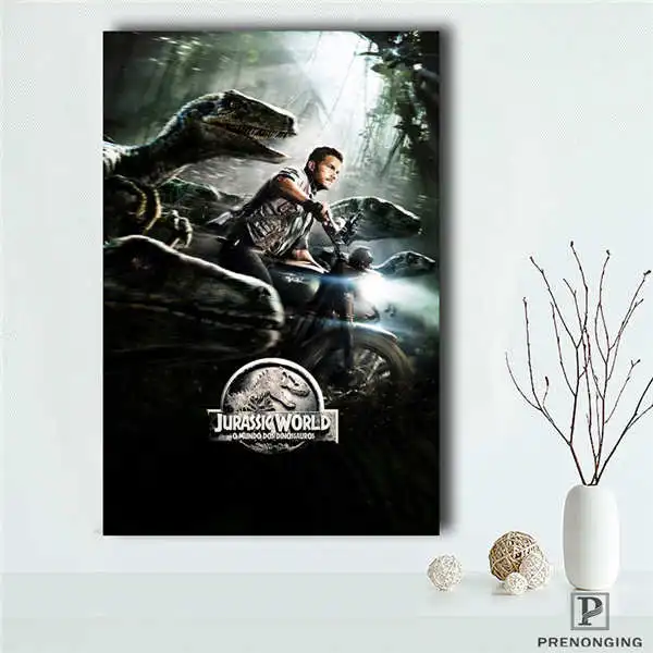 Canvas Poster Холст постер из шелковой ткани Парк Юрского периода фильм на заказ бумага Классическая картина принты в стиле ретро Плакаты Плакат домашний декор@ 190414-S-1 - Цвет: Canvas Poster
