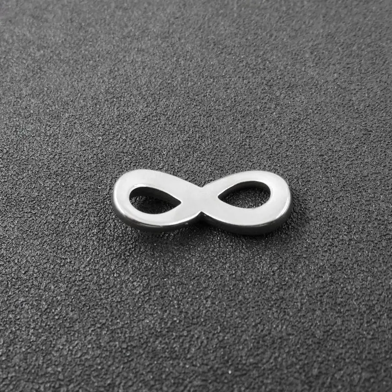 

8 Shahpe Charms Stainless Steel Infinity Connectors DIY Necklace Bracelet Jewelry