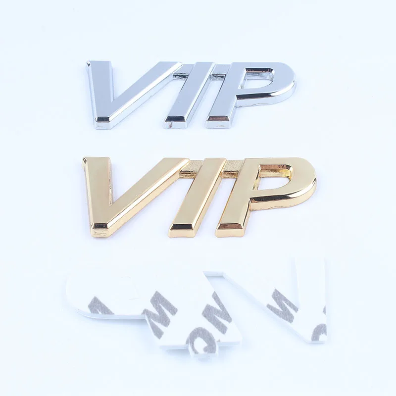 1 шт. Хромовая Серебряная Золотая металлическая 3D логотип VIP Наклейка эмблемы