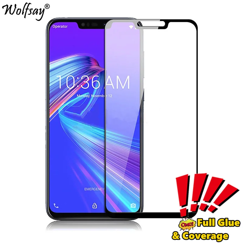Защитное стекло 9H для Asus Zenfone Max M2 ZB633KL закаленное Полноразмерное защитная