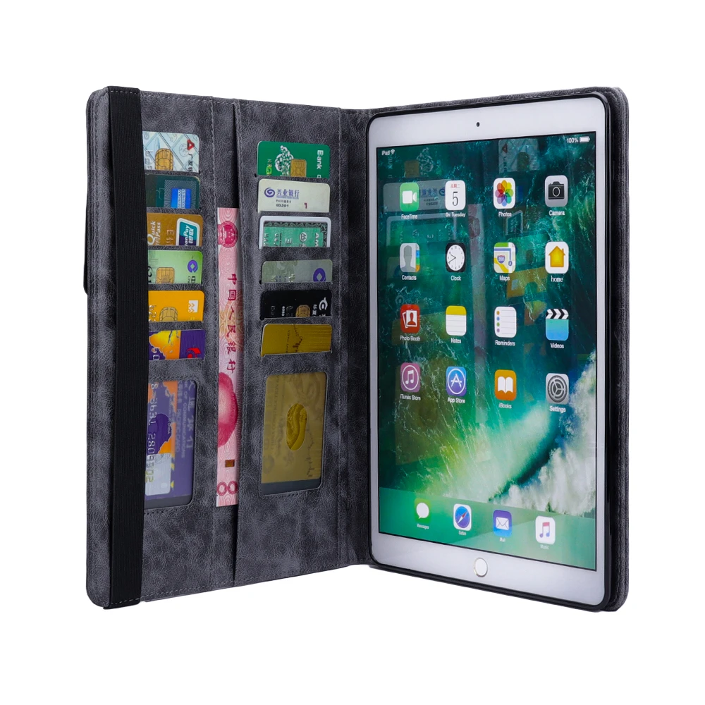 Для iPad 9,7 чехол с карандашом держатель кошелек карта многофункциональный чехол для iPad Air 1 2 для iPad Pro 9,7 Funda чехол s+ ручка