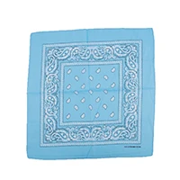 skyblue Новинка, 55 см* 55 см, шарф, повязка на голову, бандана, повязка на голову, хлопок, повязка на голову, на шею, на запястье, носовой платок, черный, белый, розовый, 14 цветов, лидер продаж - Цвет: skyblue