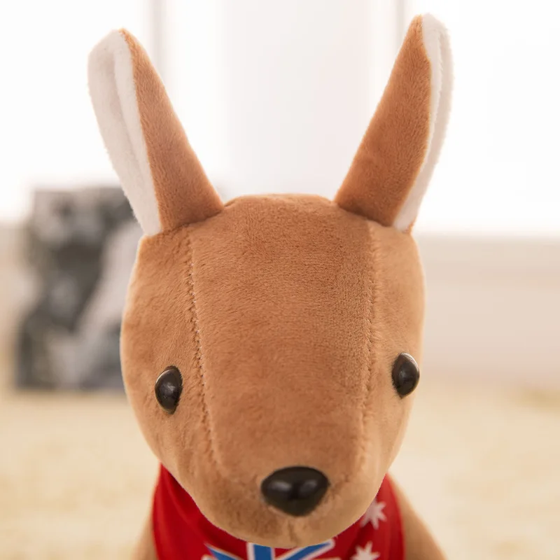 Новый Год Дизайн Симпатичный Коричневый Кенгуру 25 см Высота Чучела Toys. dolls. |