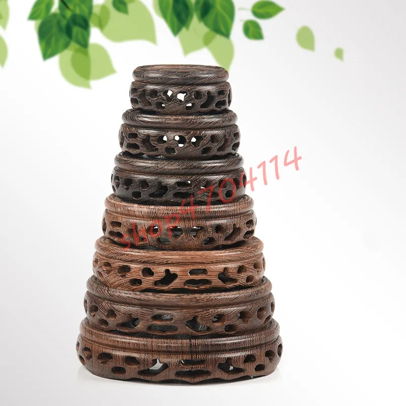 

Natural Chicken Wing Wood, Hollow Carving, Solid Wood Base, Exquisite Crafts, Decoration Shelf