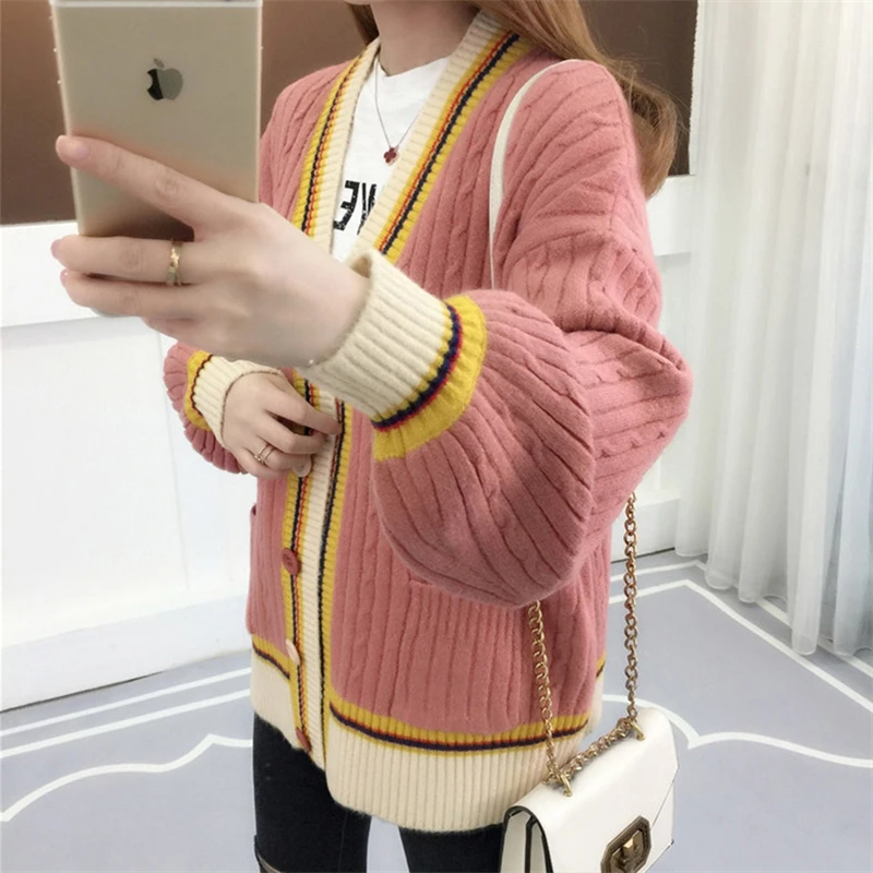 Фото Cardigan Women Sweater 2019 Spring Casual Fashion Loose Knitwear coat Autumn New Wild Big Size elegant woman Knit vs546 Cardigan Women Sweater 2019 Spring Casual Fashion Loose Knitwear coat Autumn New Wild Big Size elegant woman Knit vs546