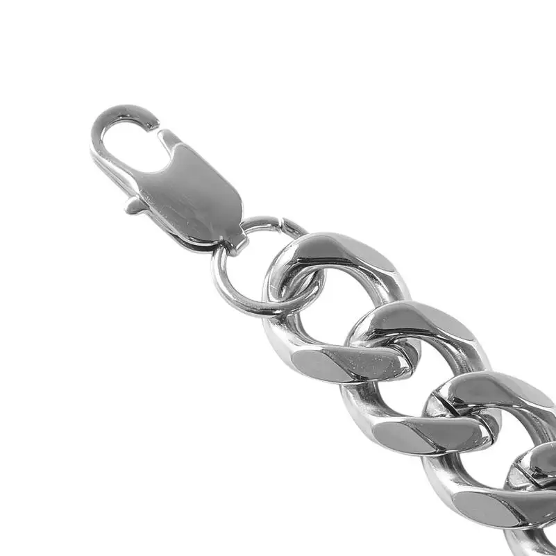 Браслет-цепочка из нержавеющей стали 316L для мужчин и женщин черное украшение с