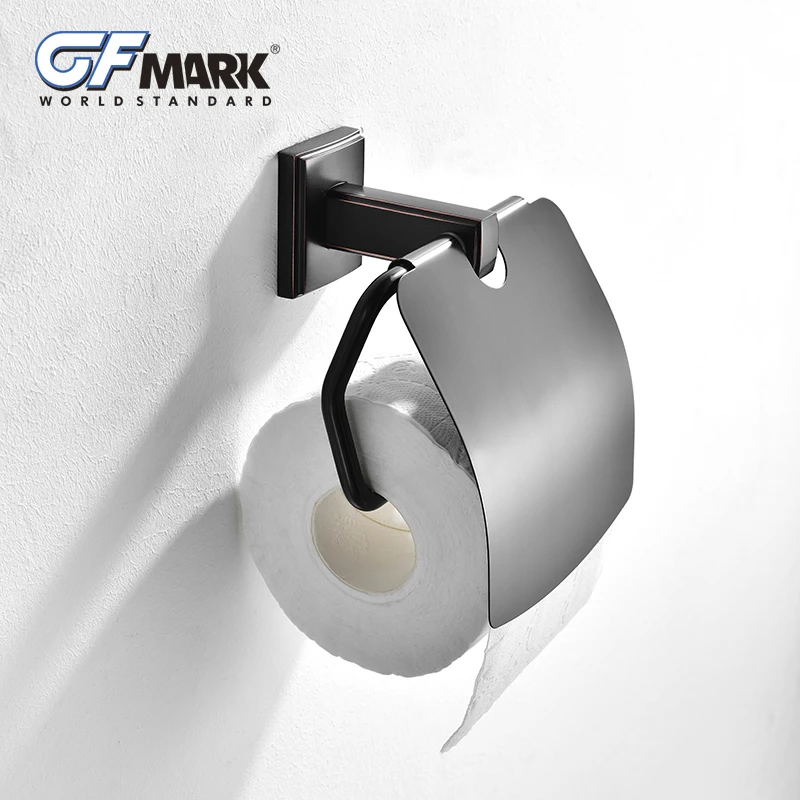 Держатели бумаги GFmark в ретро стиле футляр для туалетной с медной основой черные