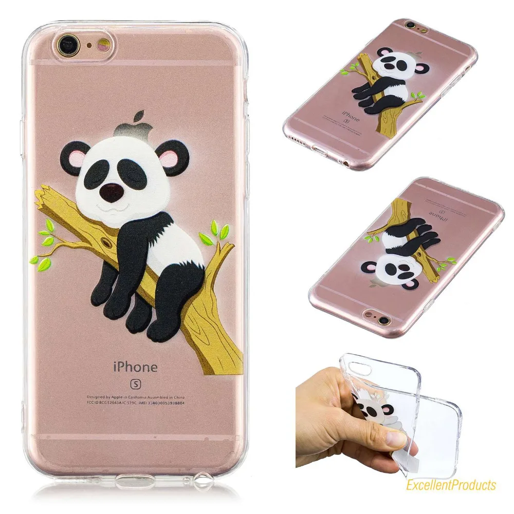 Высокое качество Единорог panda окрашенные Мягкий силиконовый прозрачный чехол