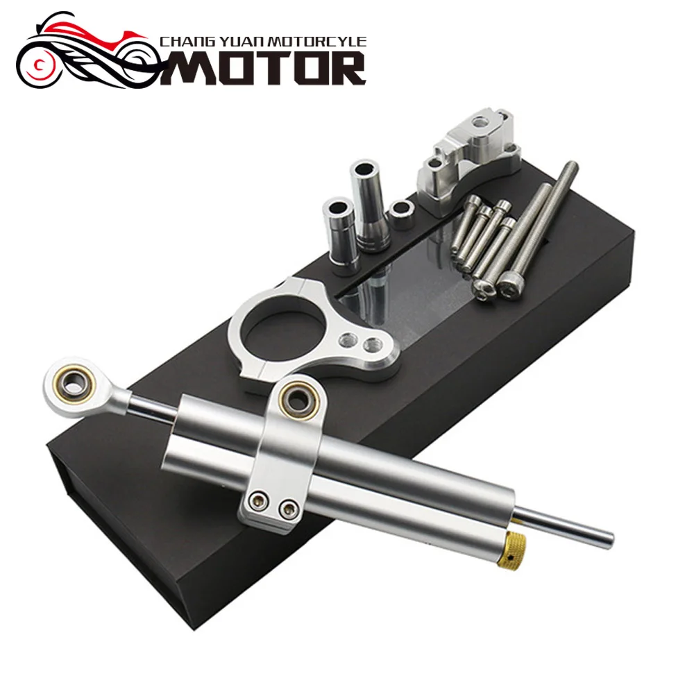 1 SET Мотоциклы CNC Алюминиевый Регулируемый рулевой Стабилизатор демпфер кронштейн комплект для YAMAHA YZF R3 YZFR25 MT-03 MT-25 - Цвет: 1 SET