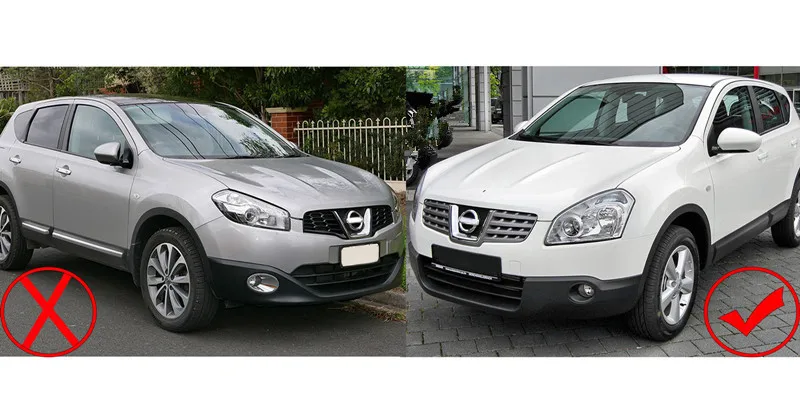 Накладка на переднюю решетку из АБС пластика 8 шт. для Nissan Qashqai J10 2006 2007 2008