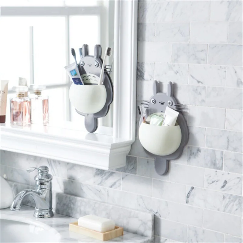 Мультяшная зубная щетка держатель присоски паста Пластиковая полка холодильник