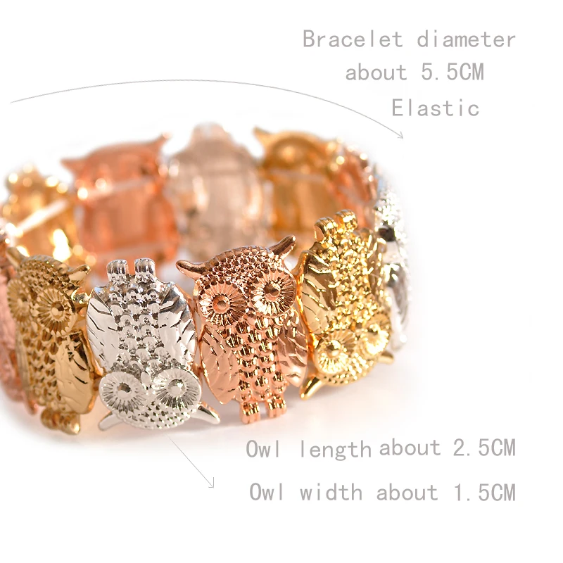 The new popular gorgeous women jewelry wholesale girls birthday party restore ancient ways the owl bracelet gift shipping agent | Гибкие и