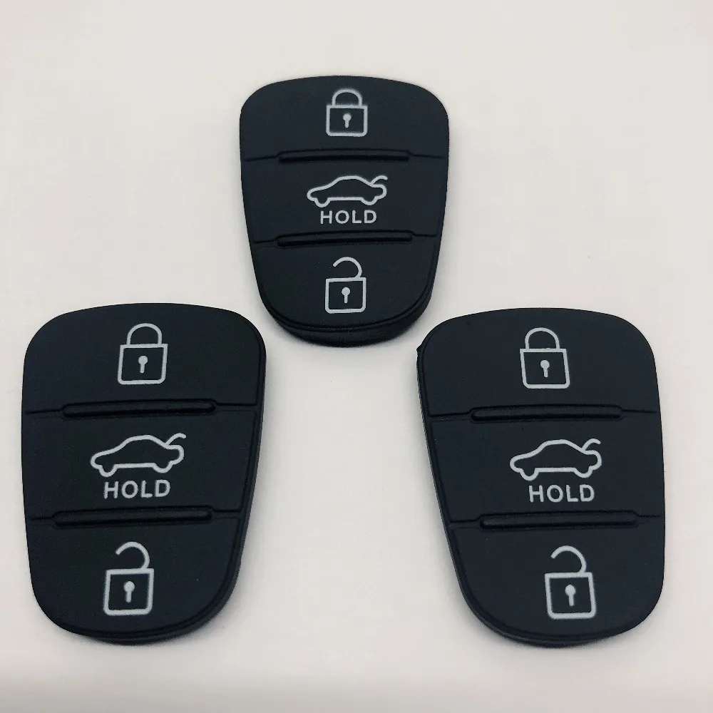 Замена 3 кнопки резиновый брелок для hyundai Solaris i30 i20 Elantra Tuson Kia Ceed Rio Morning Picanto Sportage Accent Verna