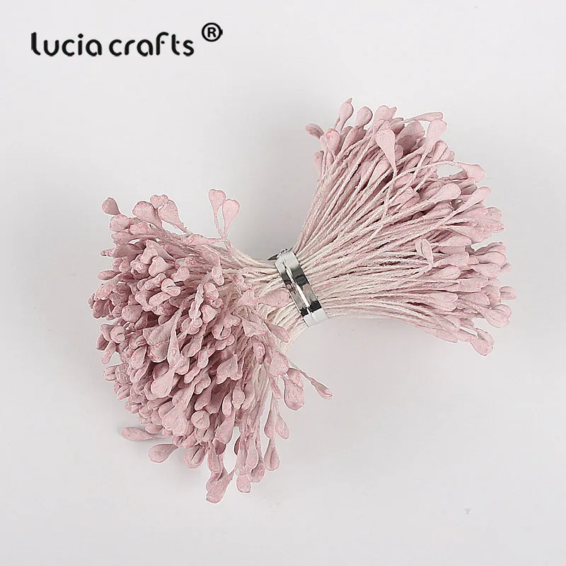 Lucia crafts 330 шт 3 мм Высокое качество матовый двойной цветок с головками stamen pistil украшения торта ремесло DIY C1202