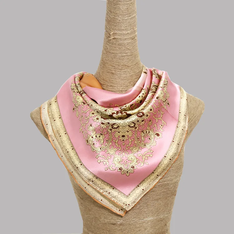 Женский шелковый шарф с принтом пейсли 90x90 см|real silk scarf|silk scarfsilk scarf women |