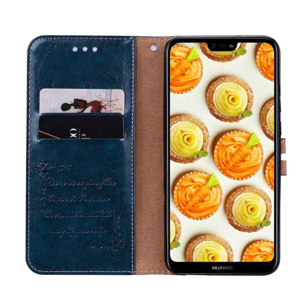 Флип-чехол для huawei P20 Lite ударопрочный силиконовый чехол из искусственной кожи с