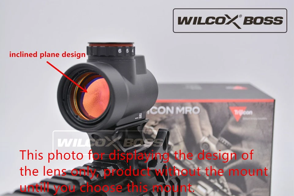 Голографический прицел MRO Red Dot Sight Airsoft + Низкое крепление антиотражающее