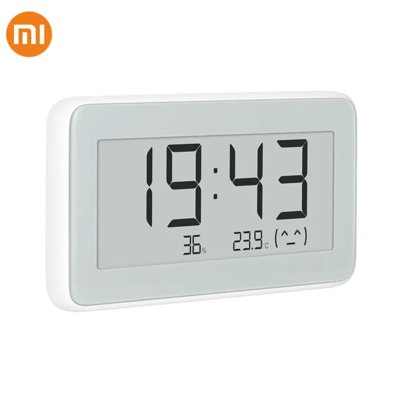 Белый Xiaomi Mijia BT4.0 беспроводные умные электрические цифровые часы для помещений и улицы гигрометр термометр ЖК-дисплей приборы для измерения температуры 35 - Цвет: Белый