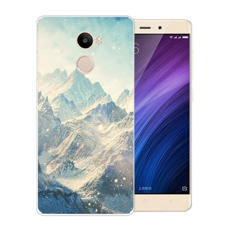 Phone Cases For Redmi 4 Case Landscape Pattern Fashion TPU Soft Silicon Covers 5.0'' Hongmi Protective Cover Fundas |