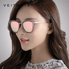 Женские солнцезащитные очки VEITHDIA, роскошные дизайнерские очки кошачий глаз с зеркальными поляризационными стеклами, VT3038, 2019
