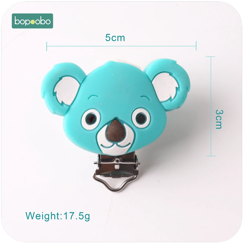 Bopoobo 5 шт. Милая силиконовая соска Koala с зажимом из пищевого материала высокое