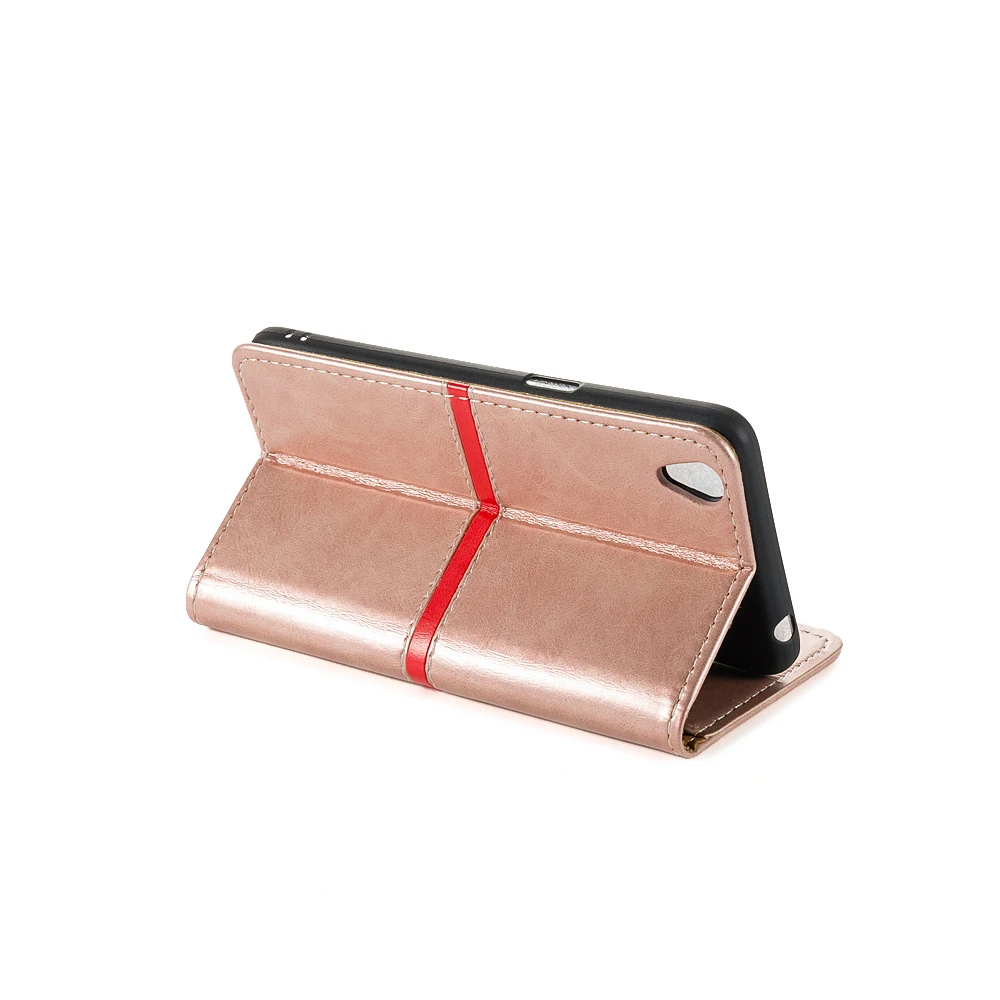 Винтажный кожаный чехол кошелек для OPPO A37 мягкий силиконовый книжка делового