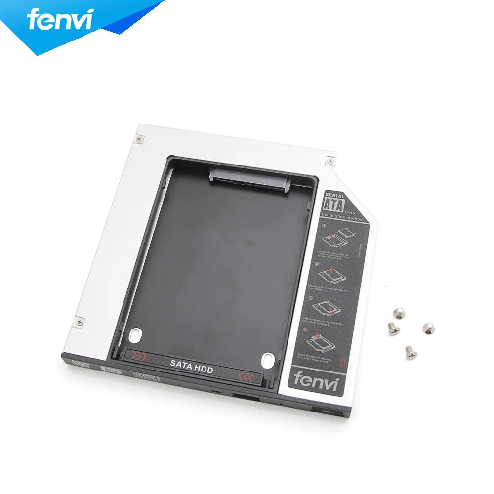 Fenvi Новый SATA 2-й ЖЕСТКИЙ ДИСК caddy адаптер 9.5 мм PATA/IDE DV23 SSD Корпус Дело диск Для